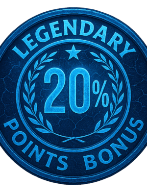 Legendary Points Bonus Badge – 20% Lifetime Points Bonus