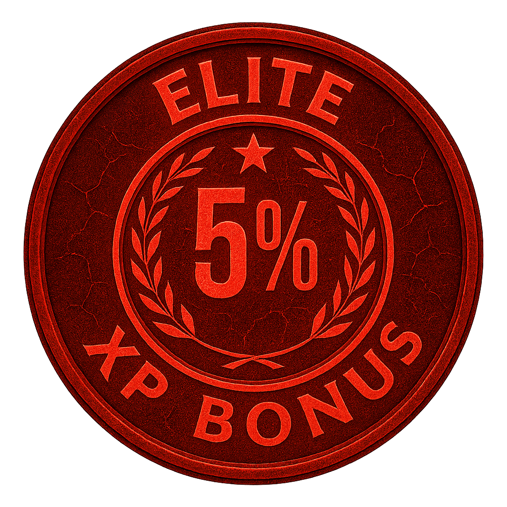 Elite XP Bonus Badge – 5% Lifetime XP Bonus