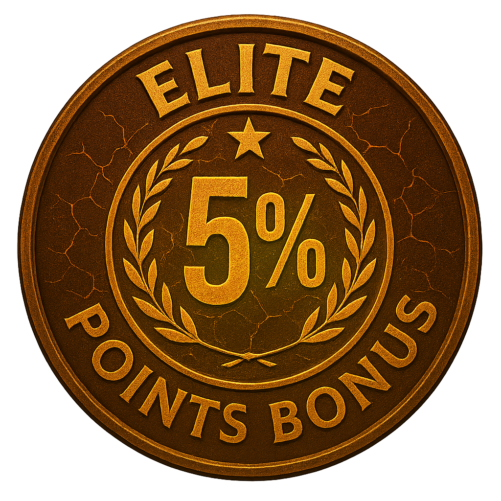 Elite Points Bonus Badge – 5% Lifetime Points Bonus